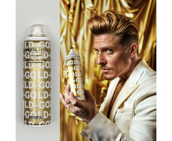Спрей для камуфляжа волос Immortal Infuse One Day Hair Color Spray, 200 ml, изображение 5