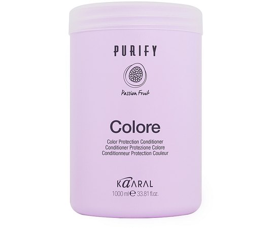 Крем-кондиционер Защита цвета с экстрактом маракуйи маслом асаи и рисовых отрубей Kaaral Purify Colore Conditioner, изображение 2