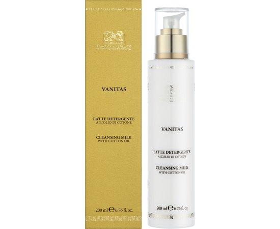 Очищувальне термальне молочко Бавовняна ніжність для чутливої шкіри обличчя Thermae Vanitas, 200 ml, фото _ab__is.image_number.default