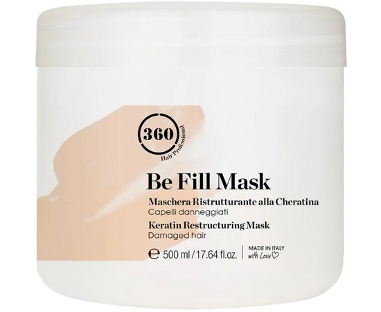 Питательная маска для окрашенных волос с кератином Kaaral 360 Be Fill Damaged Hair Restructuring Mask