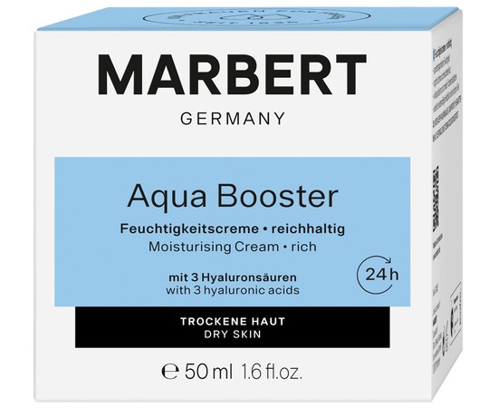 Крем для сухой и очень сухой кожи лица Marbert Aqua Booster Moisturising Cream rich, 50 ml, изображение 2