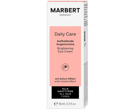 Осветляющий крем под глаза Marbert Daily Care Brightening Eye Cream, 15 ml, изображение 3
