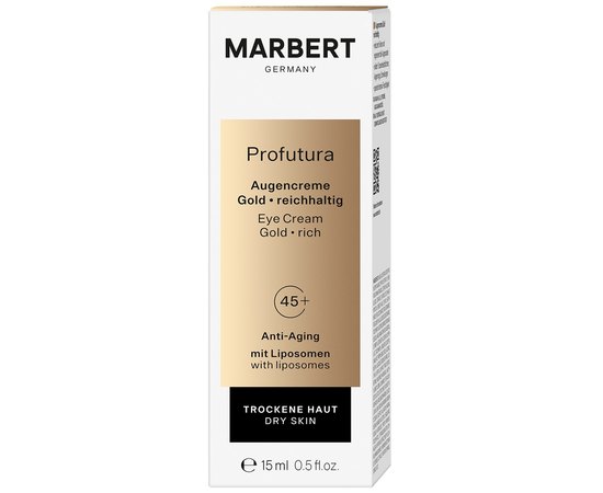 Крем антивозрастной золотой для кожи вокруг глаз Marbert Profutura Anti-Aging Care Eye Cream Gold, 15 ml, изображение 3