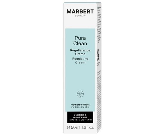 Регулирующий крем для жирной кожи Marbert Pura Clean Regulating Cream, 50 ml, изображение 2