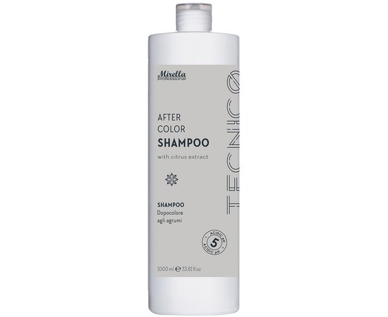 Шампунь для волос после окрашивания с цитрусовым экстрактом Mirella Professional After Color Shampoo, 1000 ml