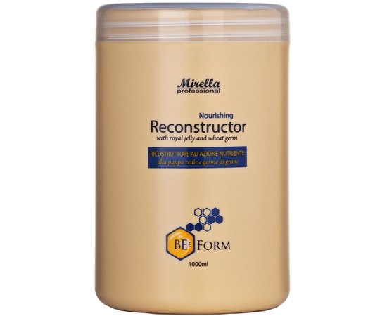 Обновляющий крем-кондиционер с маточным молочком и пшеничными протеинами Mirella Professional Bee Form, изображение 2
