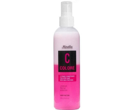 Двофазний кондиціонер з термозахистом для фарбованого волосся Mirella Professional C-Colore 2-phase Conditioner, 250 ml, фото 