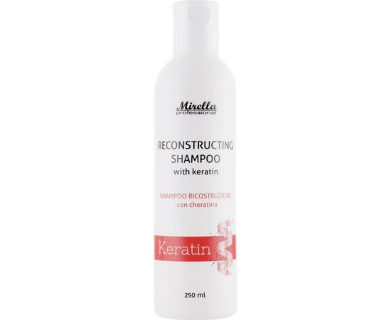 Шампунь з кератином для відновлення волосся Mirella Professional Keratin Reconstructing Shampoo, фото 