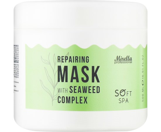 Маска с комплексом морских водорослей для восстановления волос Mirella Professional Repairing Mask With Seaweed Complex, 500 ml