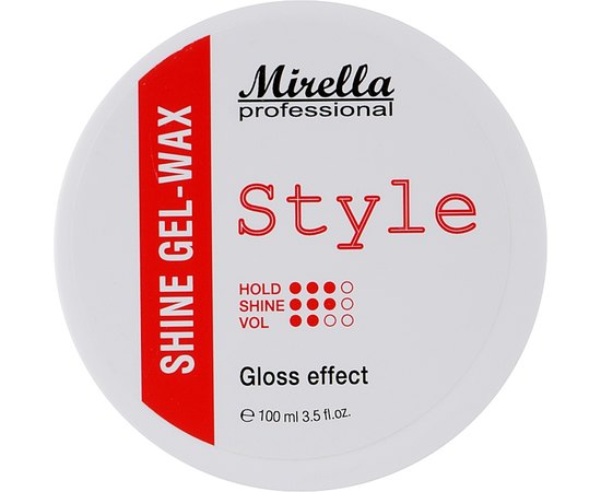 Блестящий гель-воск для укладки волос Mirella Professional Style Shine Gel-wax, 100 ml, изображение 2
