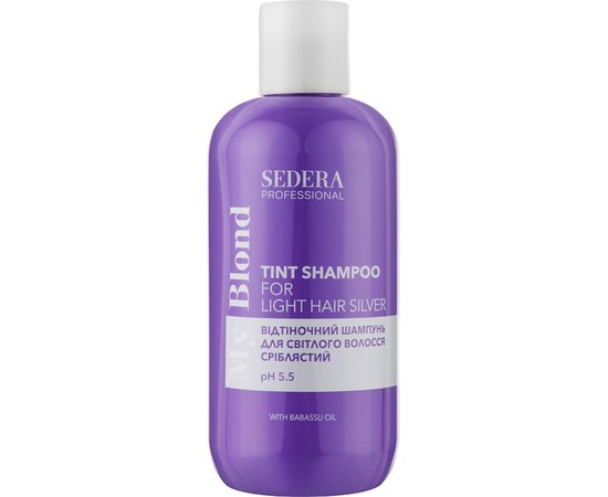 Тонирующий шампунь для светлых волос Серебряный Sedera Professional My Blond Tint Shampoo For Light Hair Silver, 250 ml