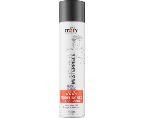 Лак для волос сильной фиксации Itely Hairfashion Purity Design Masterpiece Modeling Eco Hairspray, 300 ml
