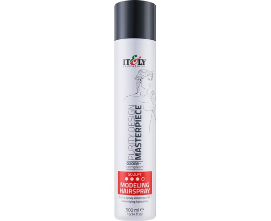 Лак для волос сильной фиксации Itely Hairfashion Purity Design Masterpiece Modeling Hairspray, 500 ml