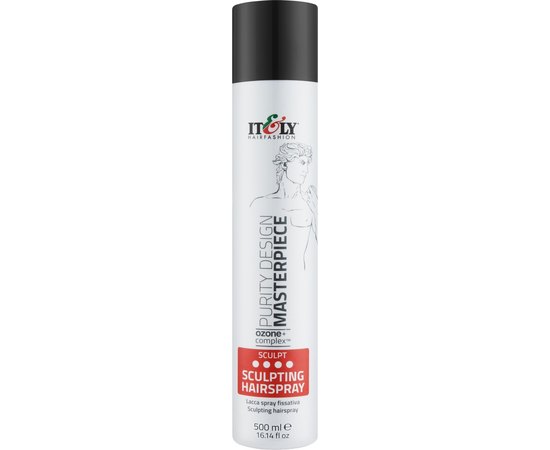 Лак для волосся екстрасильної фіксації Itely Hairfashion Purity Design Masterpiece Sculpting Hairspray, 500 ml, фото 