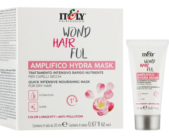 Экспресс-маска для интенсивного питания волос Itely Hairfashion WondHairFul Amplifico Hydra Mask, 6*20ml