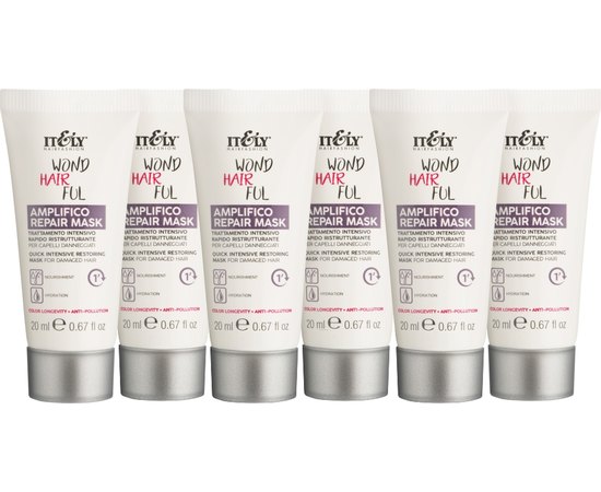 Экспресс-маска для интенсивного восстановления волос Itely Hairfashion WondHairFul Amplifico Revita Mask, 6*20ml, изображение 2