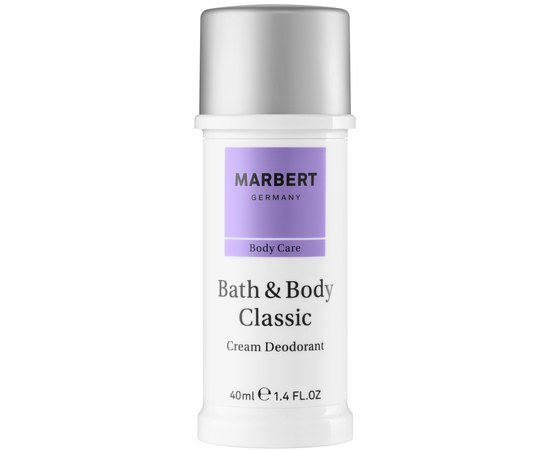 Крем-дезодорант для длительной защиты Marbert Bath & Body Classic Cream Deodorant, 40 ml