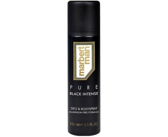 Дезодорант спрей Marbert Man Pure Black Intense Deo & Bodyspray, 150 ml