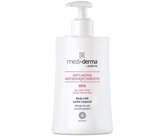 Омолоджуюче молочко для тіла Mediderma Anti-Aging AHA Body Milk, 200 ml, фото 