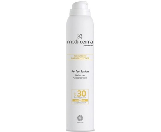 Сонцезахисний спрей для тіла SPF 30 Mediderma Sunscreen Fotoprotector Perfect Fusion Body Spray, 200 ml, фото 