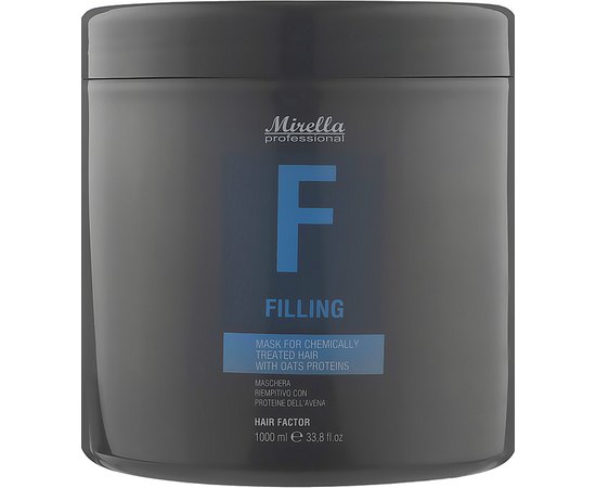 Маска для реконструкции химически обработанных волос с овсом Mirella Professional F Filling Mask, изображение 2