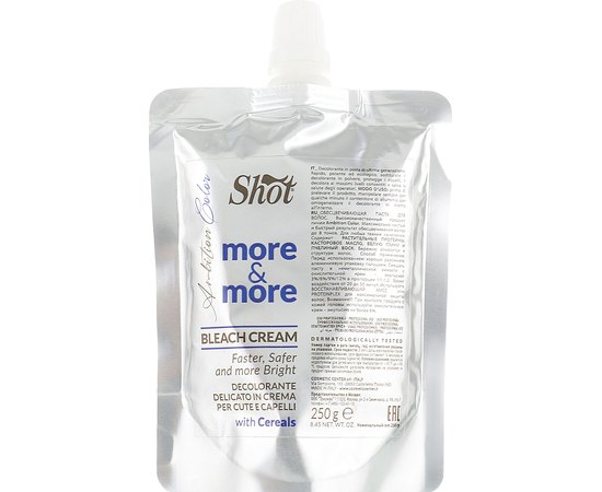 Обесцвечивающий крем Shot Ambition Color Bleach Cream More&More, 250 ml