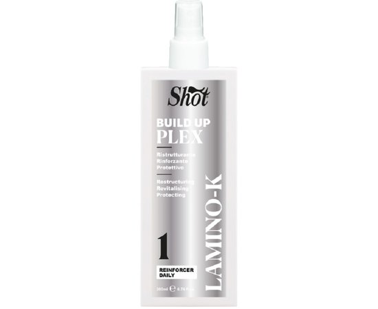 Реконструирующий спрей для волос Shot Lamino-K Build Up, 200 ml