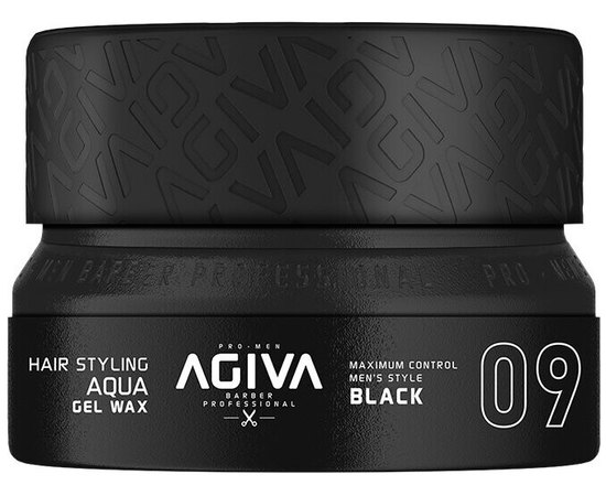 Гель-віск для укладки волосся Agiva Black Aqua Gel Wax, 155 ml, фото 