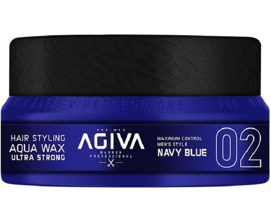 Віск для укладання волосся Agiva Ultra Strong Navy Blue Aqua Wax, фото 