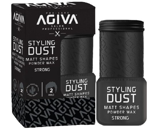 Пудра для волос Agiva Matt Shapes Strong Black Powder Wax, 20 g