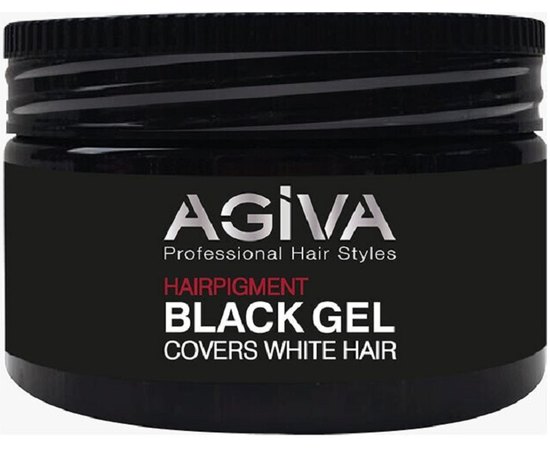 Черный гель для укладки волос Agiva Professional Hair Styles Hairpigment Black Gel, 250 ml