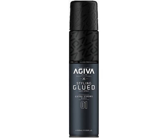 Спрей для укладки волос Agiva Styling Black Extra Strong Glued Hair Spray, 400 ml