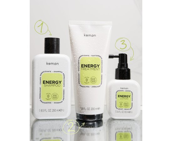 Кондиционер для укрепления и роста волос Kemon Haircare Energy Treatment, 200 ml, изображение 2