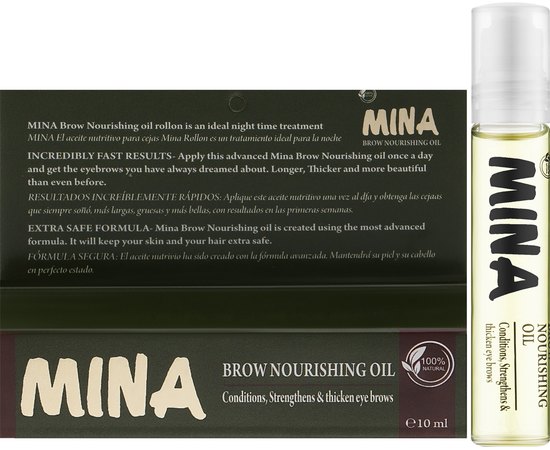 Живильна олія для брів з ролером Mina Brow Nourishing Oil, 10 ml, фото _ab__is.image_number.default
