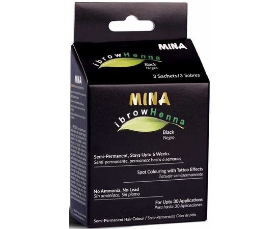 Хна для бровей Mina Ibrow Henna, 3 pcs, изображение 6 Хна для бровей Mina Ibrow Henna, 3 pcs, изображение 6