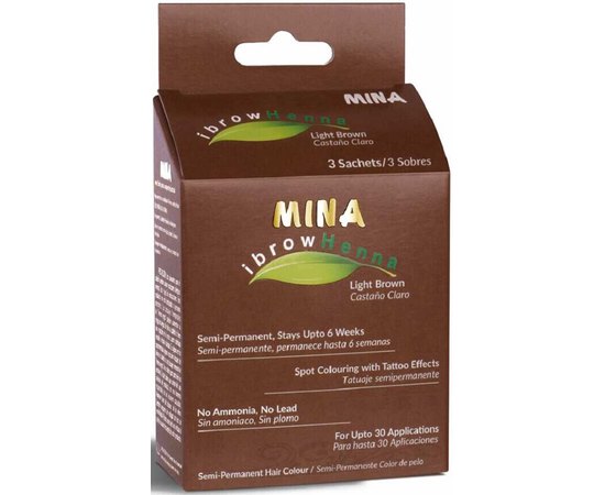 Хна для бровей Mina Ibrow Henna, 3 pcs, изображение 3 Хна для бровей Mina Ibrow Henna, 3 pcs, изображение 3