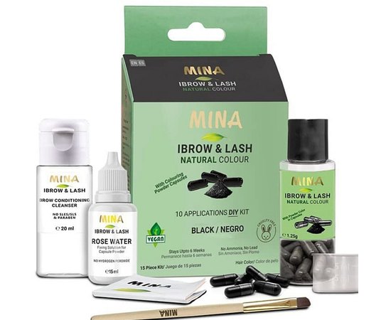 Краска для бровей в капсулах Mina Ibrow & Lash Natural