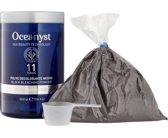 Знебарвлювальна пудра Ультрачорна Oceanyst Ultra Black Bleaching Powder, 500 g, фото _ab__is.image_number.default