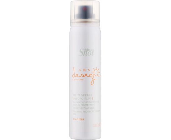 Спрей термозащита для волос с УФ-фильтром Shot SOS Design & Protection Moisturizing And Thermo Protection Dry Oil, 100ml
