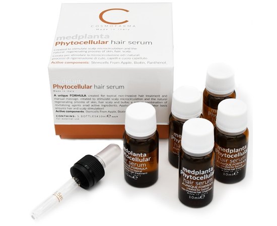 Сироватка для стимуляції мікроциркуляції шкіри голови Cosmofarma S.R.L Med Planta Phytocellular Hair Serum 5х10 ml, фото _ab__is.image_number.default