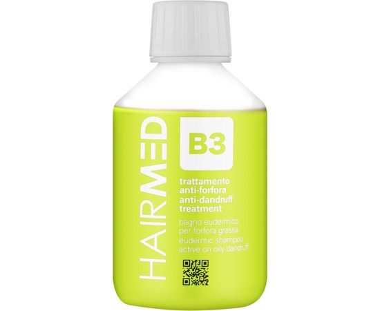 Эудермальный шампунь против жирной перхоти Hairmed Anti-Dandruff Treatment Eudermic Shampoo B3, 200 ml