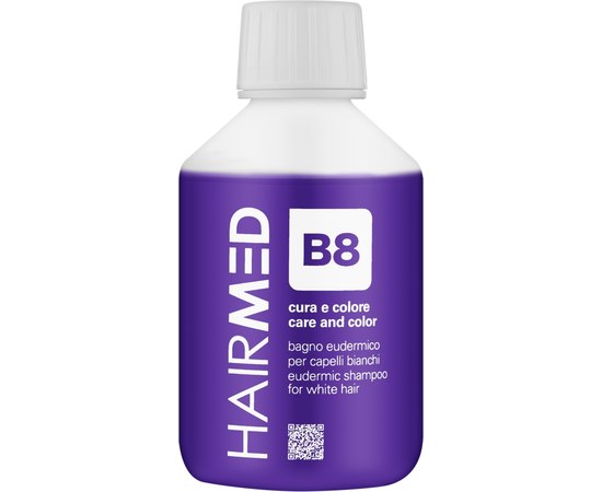 Эудермальный шампунь для нейтрализации желтизны Hairmed Care And Color Eudermic Shampoo B8, 200 ml