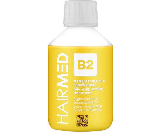 Еудермальний себорегулювальний шампунь Hairmed Oily Scalp And Hair Treatment Sebum-Equilibrating Eudermic Shampoo B2, 200 ml, фото 