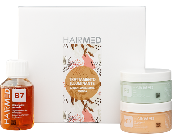 Набір для блиску волосся Hairmed Try Me Trattamento Illuminante Kit, фото 