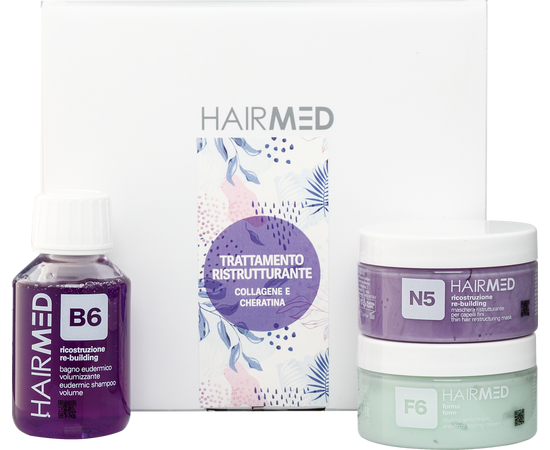 Набор Реконструкция и объем Hairmed Try Me Trattamento Ristrutturante Kit