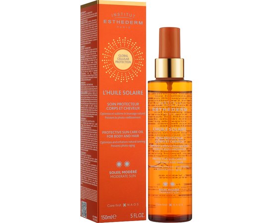 Спрей для тела и волос Institut Esthederm Sun Care Oil Body And Hair Care Moderate Sun, 150 ml, изображение 2