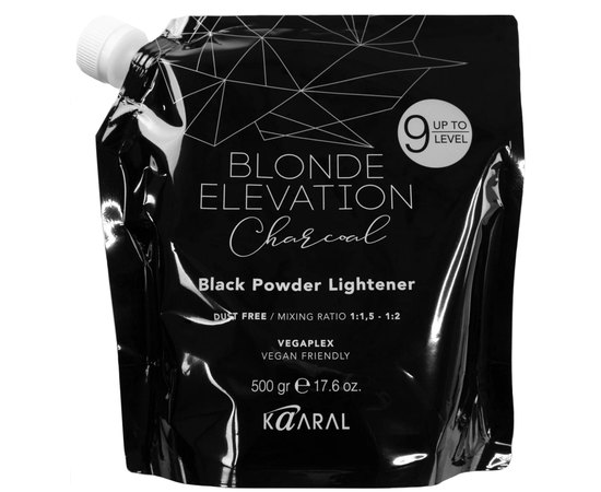 Чорна освітлююча пудра для волосся до 9 рівня Kaaral Blonde Elevation Charcoal Black Lightener Powder, 500 g, фото _ab__is.image_number.default Чорна освітлююча пудра для волосся до 9 рівня Kaaral Blonde Elevation Charcoal Black Lightener Powder, 500 g, фото _ab__is.image_number.default
