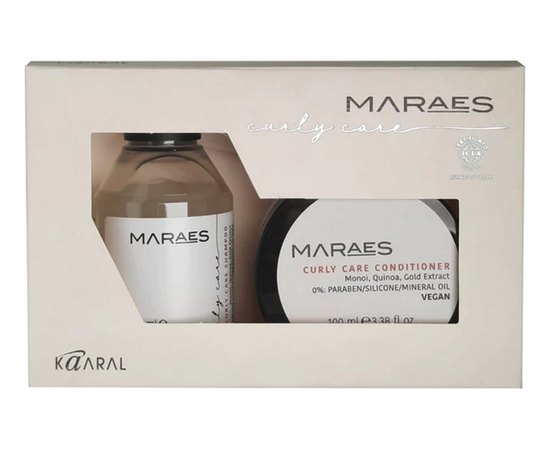Набір для кучерявого волосся з кіноа та екстрактом золота Kaaral Maraes Curly Care Travel Kit, 2х100 ml, фото _ab__is.image_number.default Набір для кучерявого волосся з кіноа та екстрактом золота Kaaral Maraes Curly Care Travel Kit, 2х100 ml, фото _ab__is.image_number.default