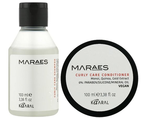Набір для кучерявого волосся з кіноа та екстрактом золота Kaaral Maraes Curly Care Travel Kit, 2х100 ml, фото _ab__is.image_number.default Набір для кучерявого волосся з кіноа та екстрактом золота Kaaral Maraes Curly Care Travel Kit, 2х100 ml, фото _ab__is.image_number.default