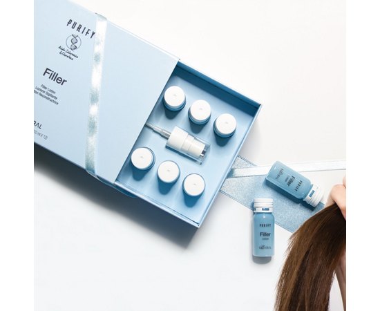 Лосьон-реконструктор для волос с кератином и гиалуроновой кислотой Kaaral Purify Filler Lotion, 12х10 ml, изображение 3 Лосьон-реконструктор для волос с кератином и гиалуроновой кислотой Kaaral Purify Filler Lotion, 12х10 ml, изображение 3